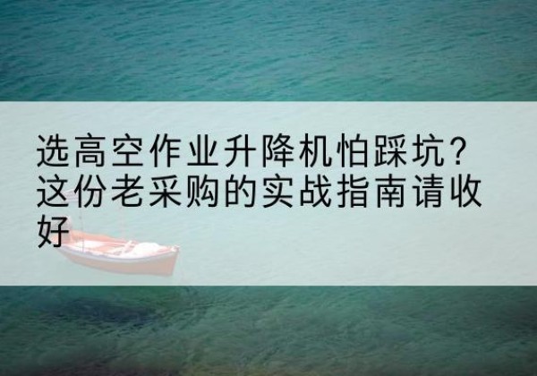 黄州高空作业升降机厂家推荐-选高空作业升降机怕踩坑？这份老采购的实战指南请收好